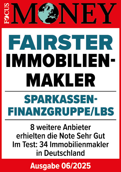 Siegel Fairster Immobilienmakler verliehen von der Zeitschrift Focus Money für die Sparkassen-Finanzgruppe und die LBS-Gruppe