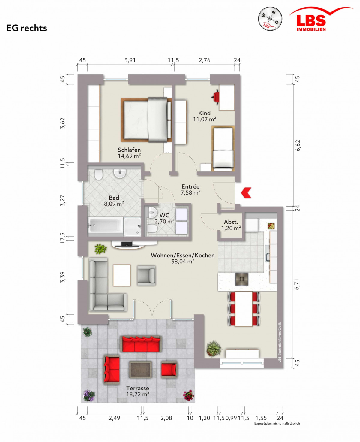 Grundriss Wohnung 8