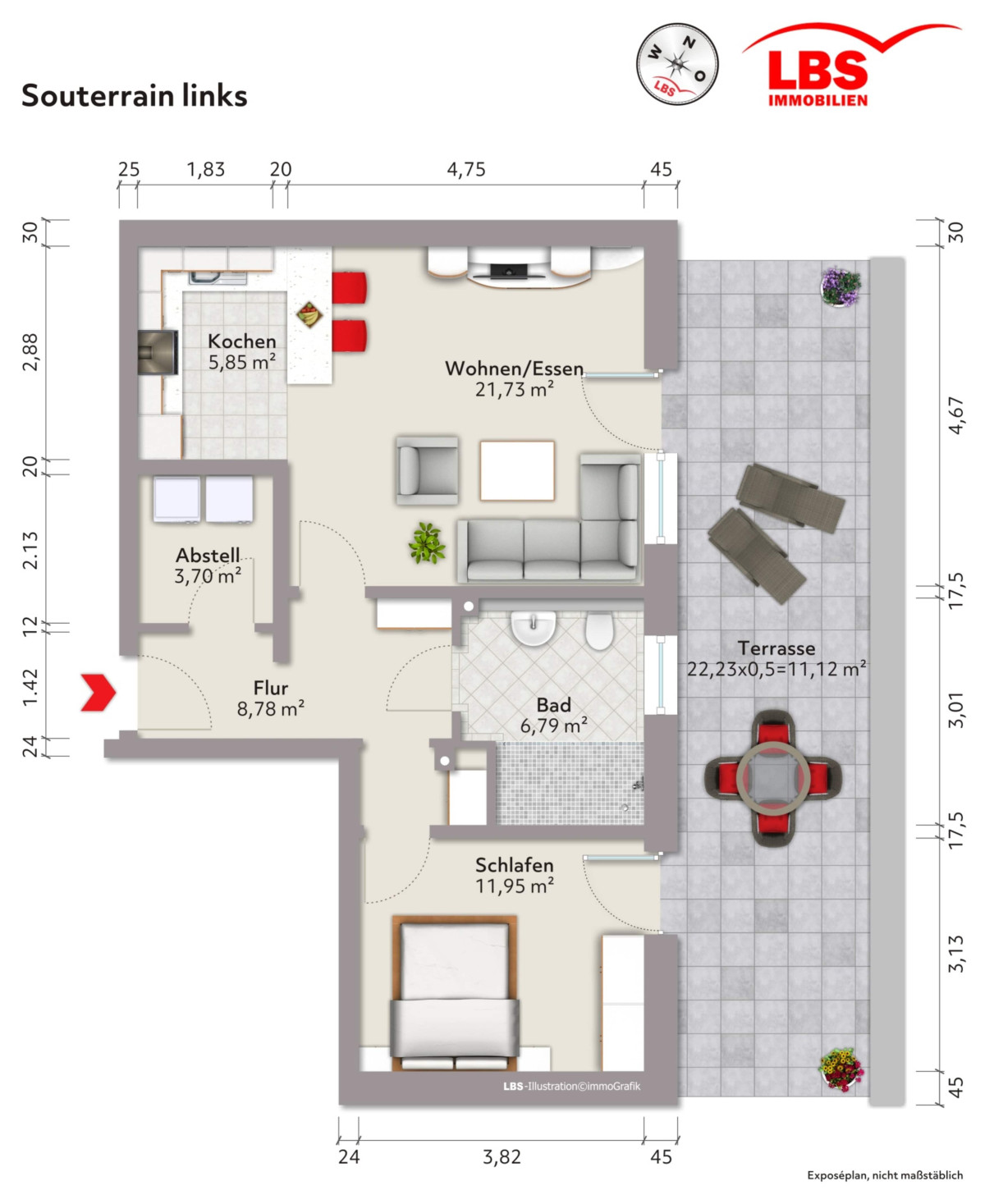 Grundriss Wohnung 16a