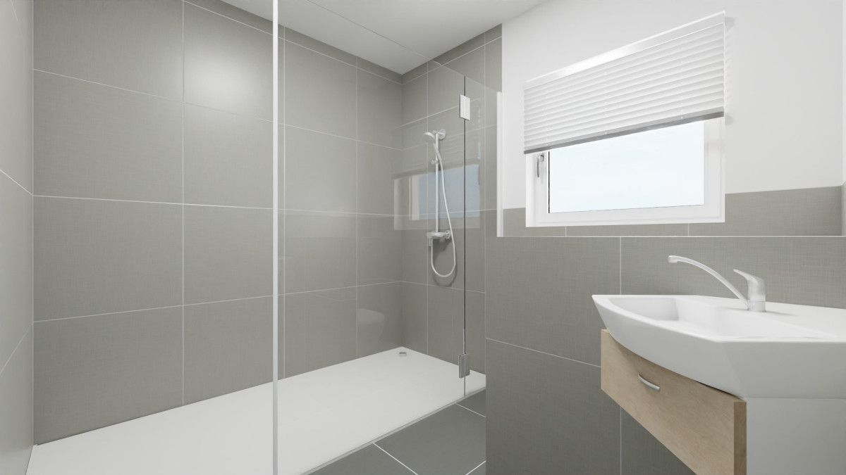 Badezimmer im Wohngeschoss