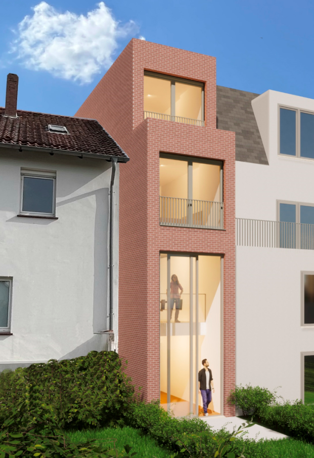 Urbanes Wohnhaus mit Garten