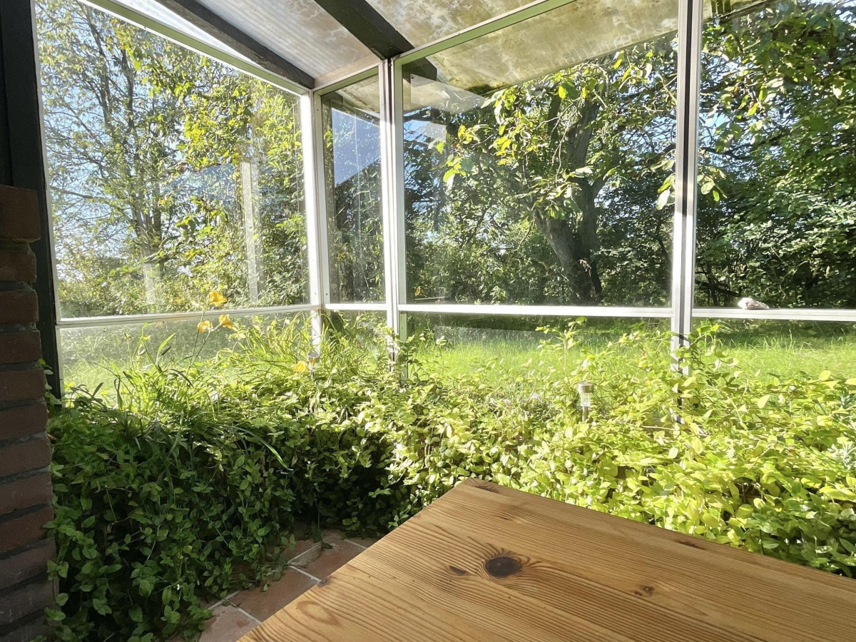 Wintergarten Blick Obstwiese