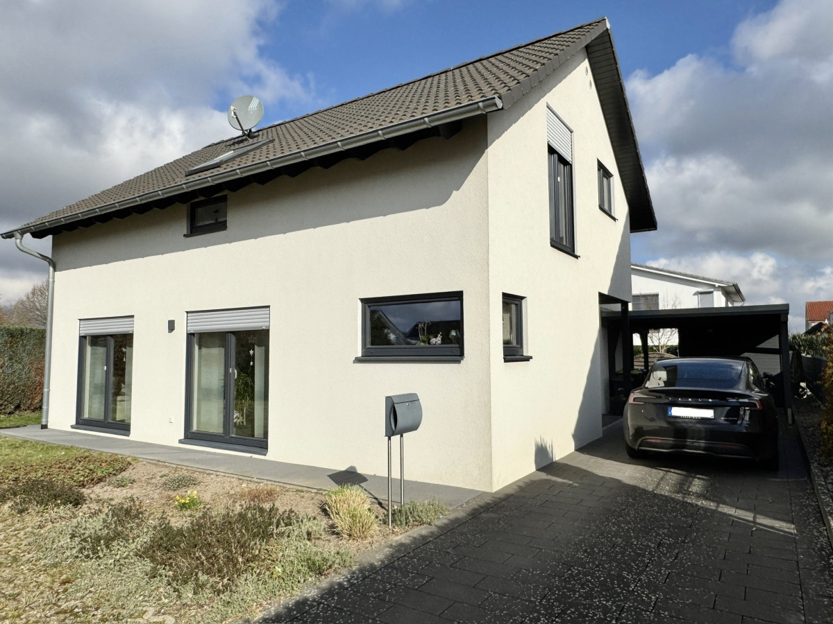 Vorderansicht mit Carport