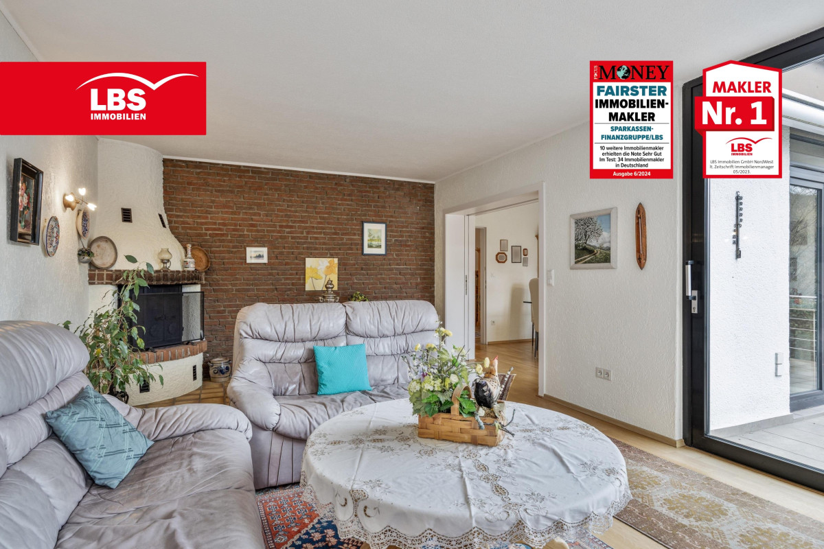 Wohnzimmer mit Kamin