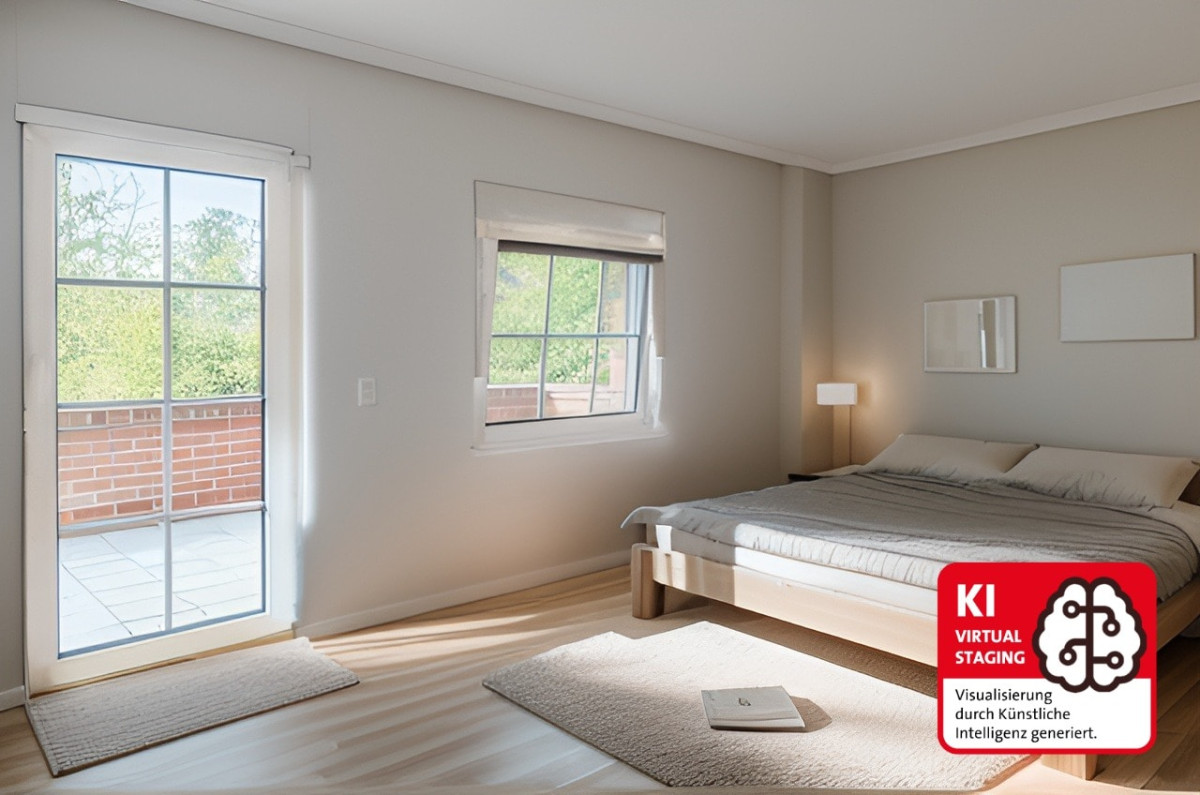 Schlafzimmer mit Balkon