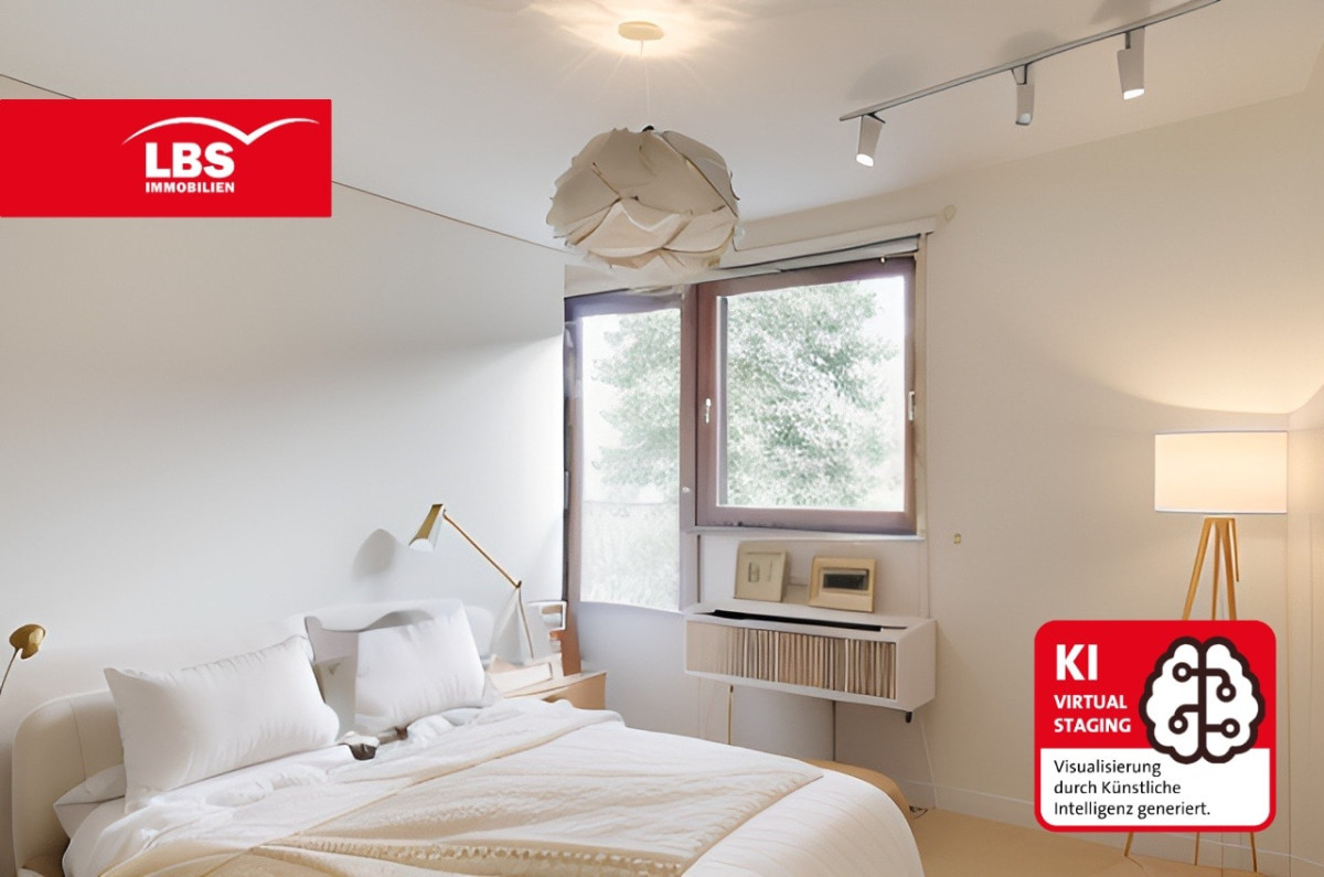 Schlafzimmer mit Balkon