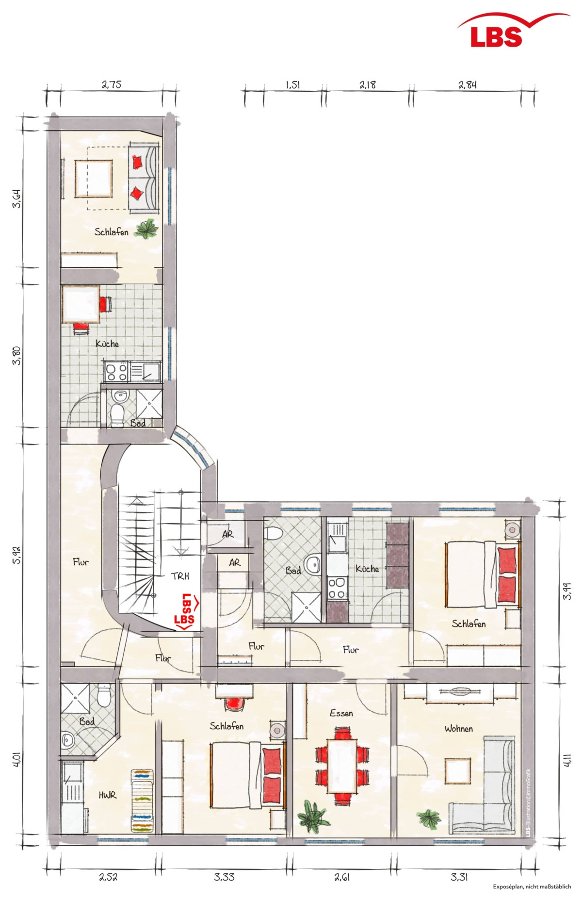 2. Obergeschoss möbliert