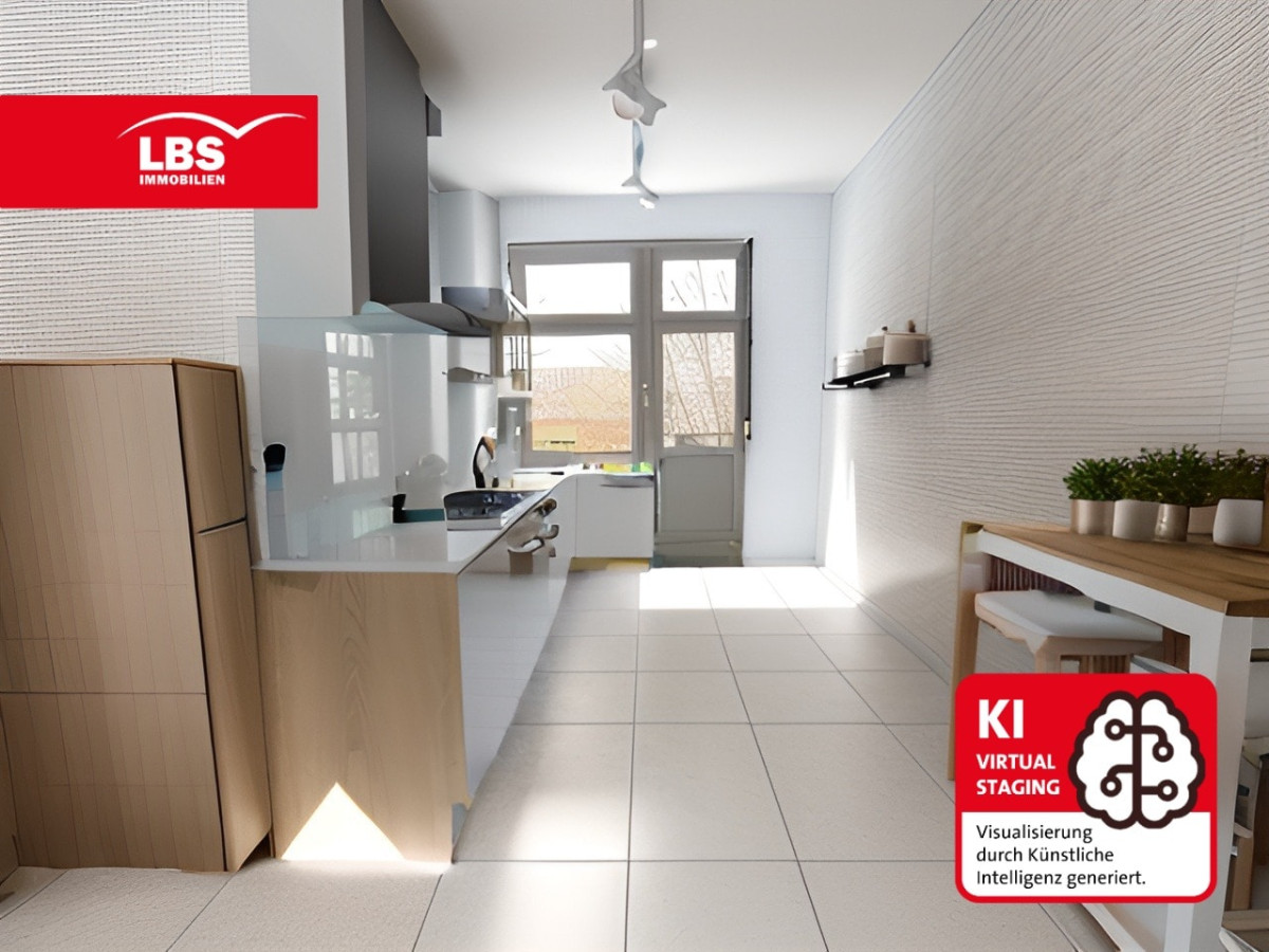 Küche mit zugang zum Balkon