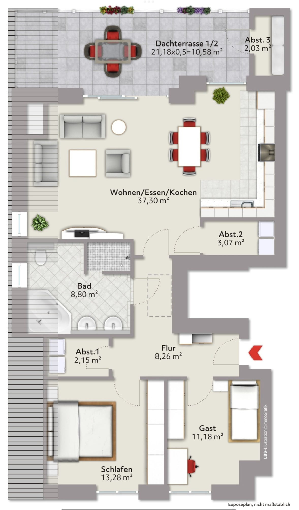 Grundriss Wohnung 7