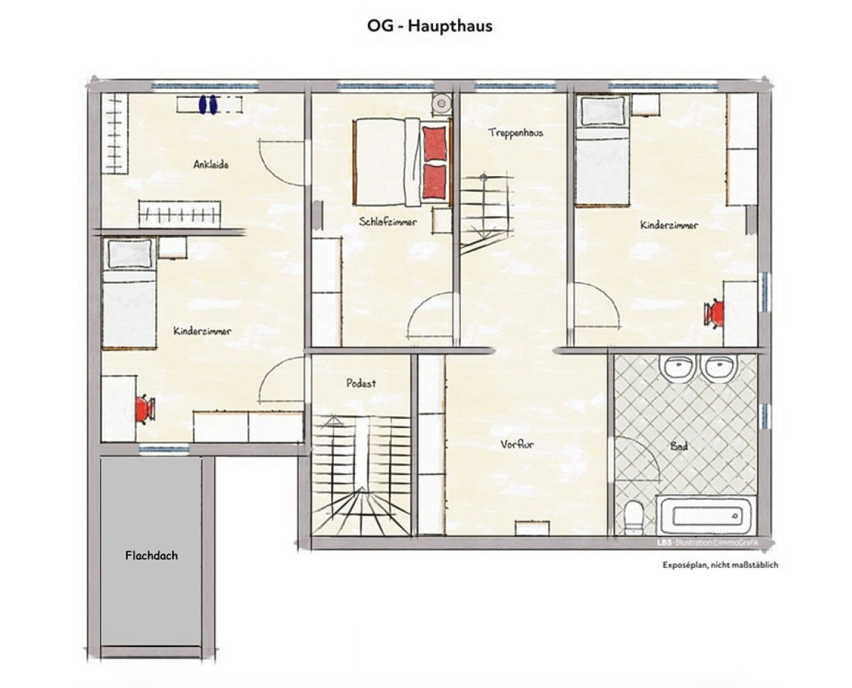 Grundriss OG - Haupthaus