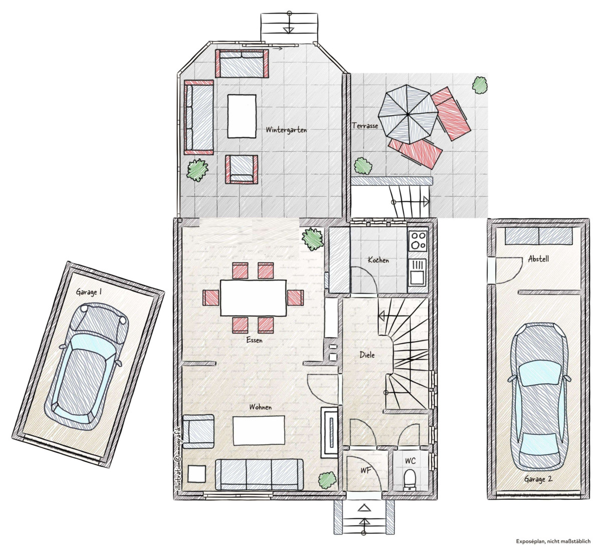immoGrafik-Exposeplan EG 1.2