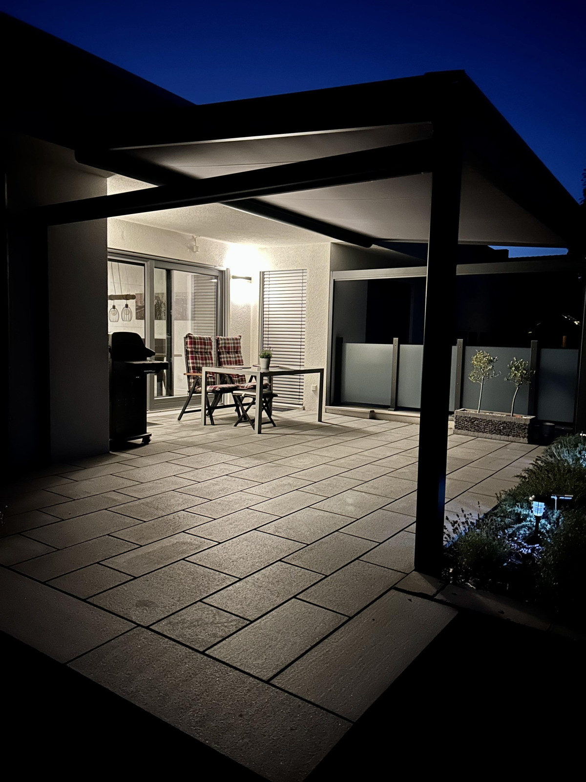 Bedachte Terrasse