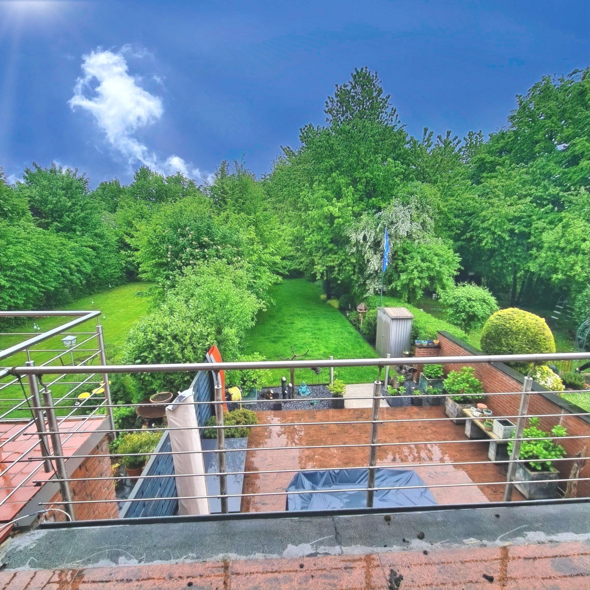 Blick vom Balkon