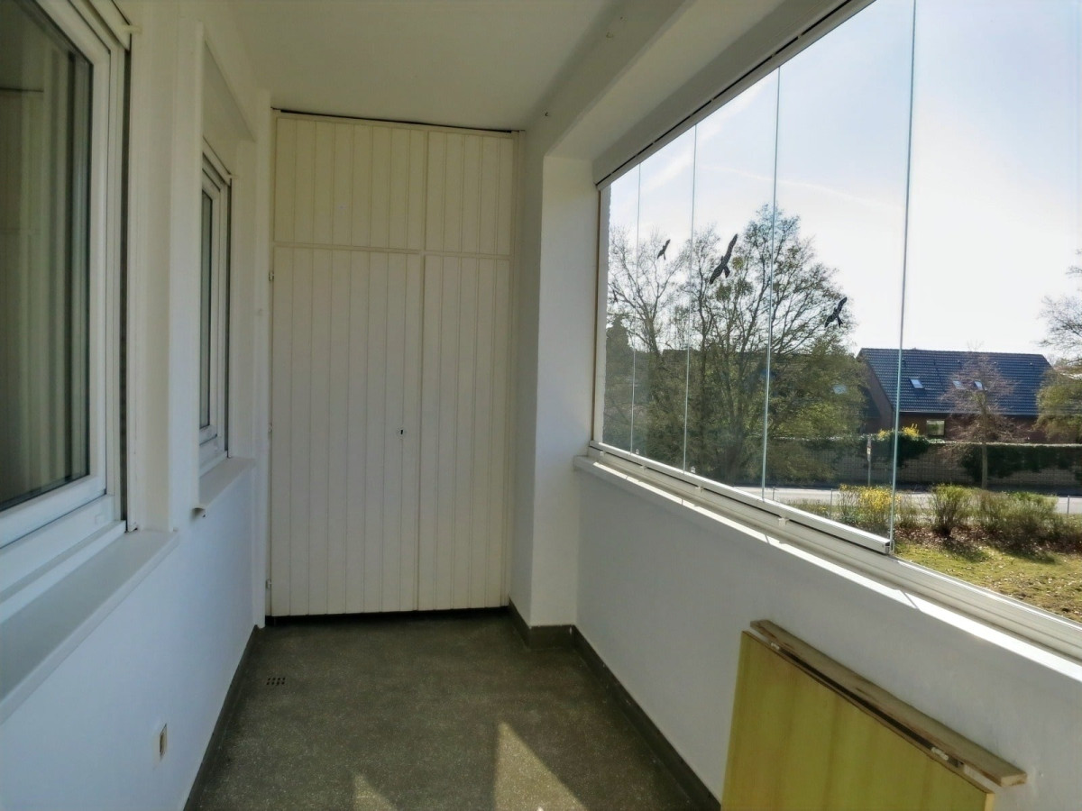 verglaster Balkon