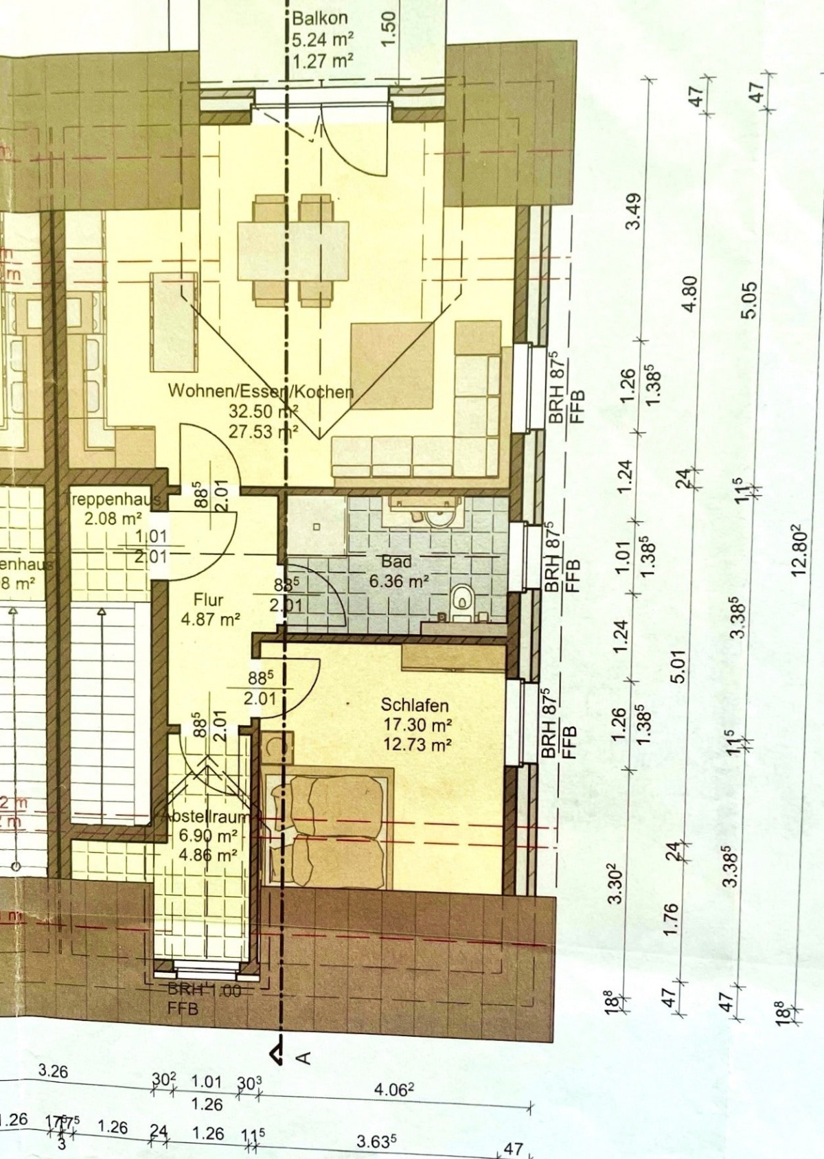 Wohnung mit Balkon