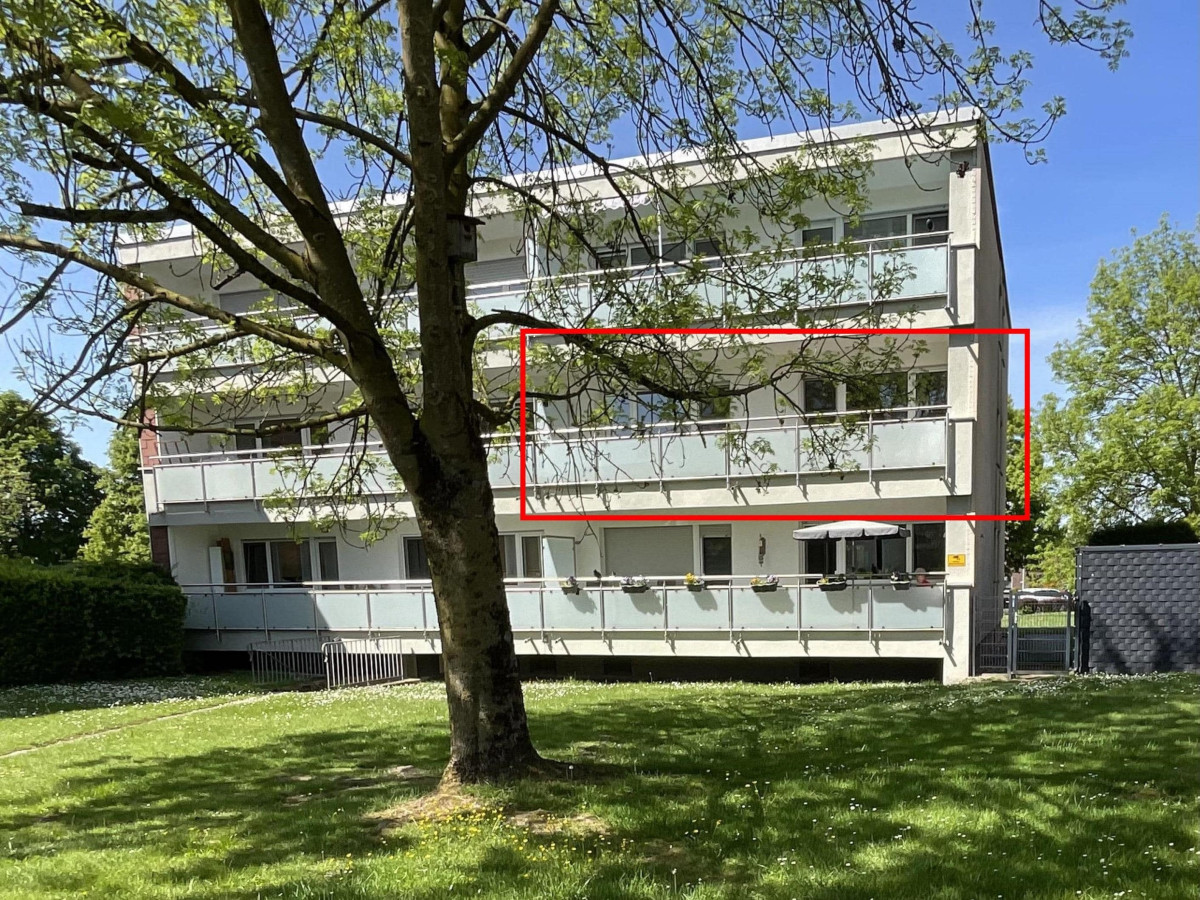 Balkonansicht mit Markierung