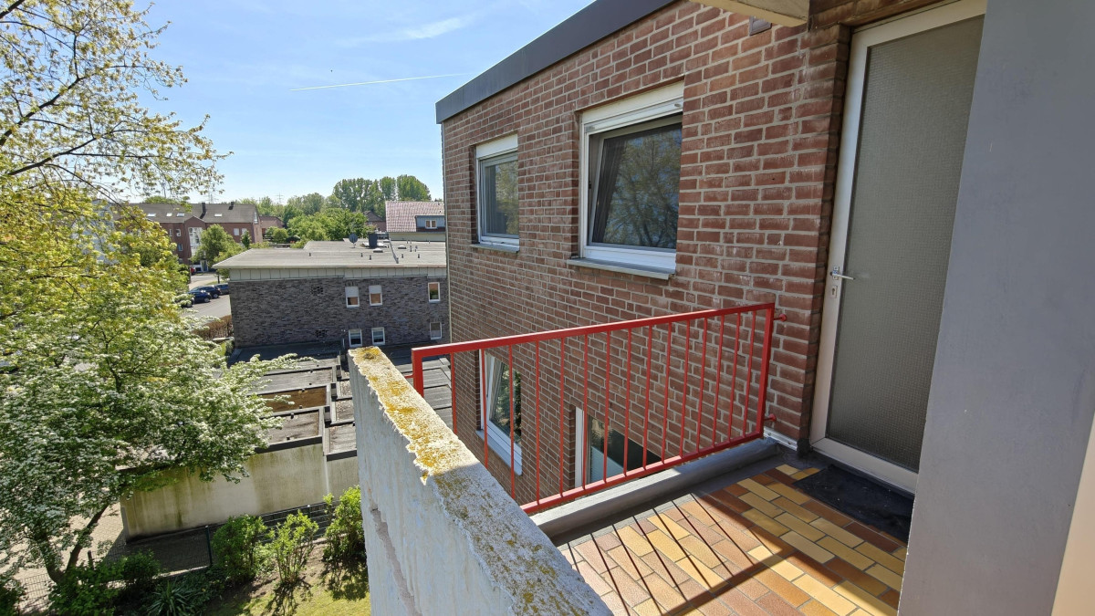 Laubengang vor der Wohnung
