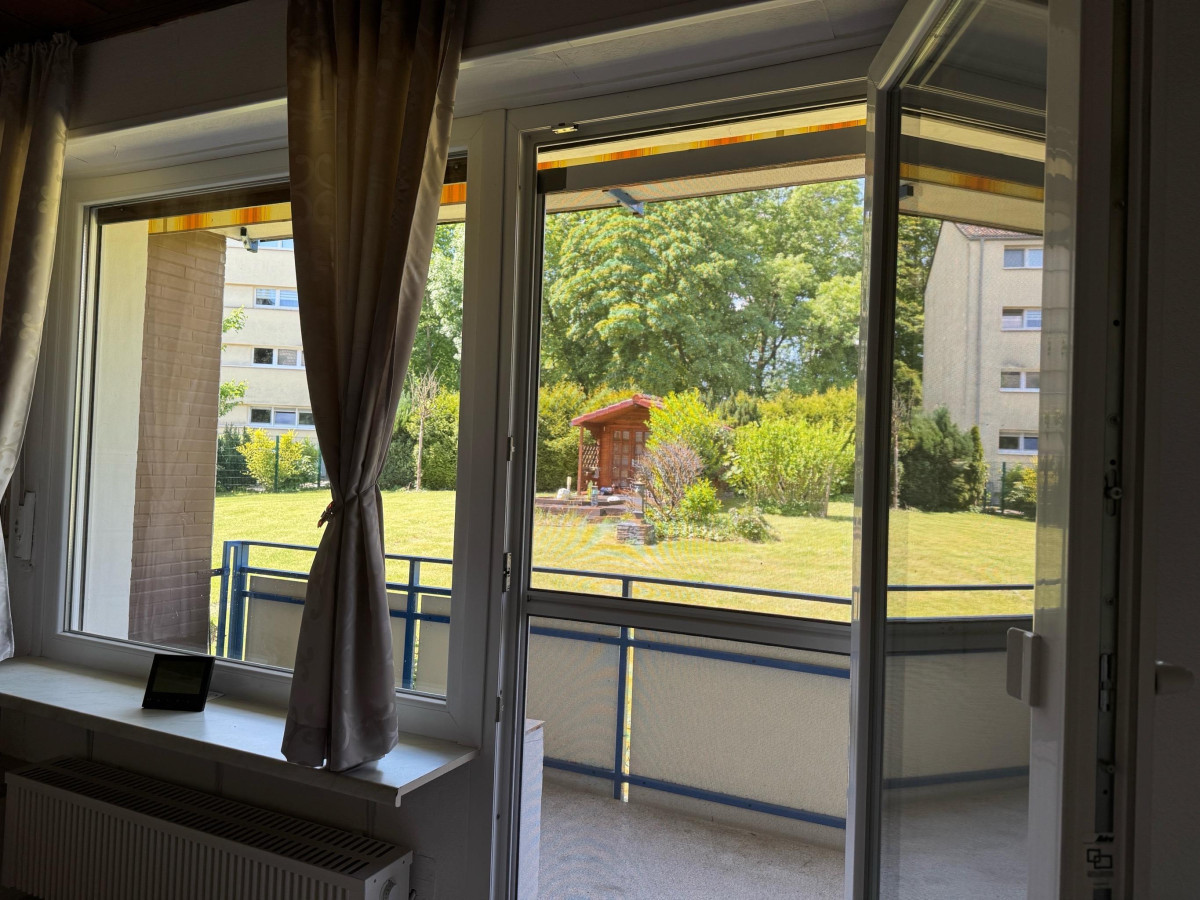 Blick zum Balkon