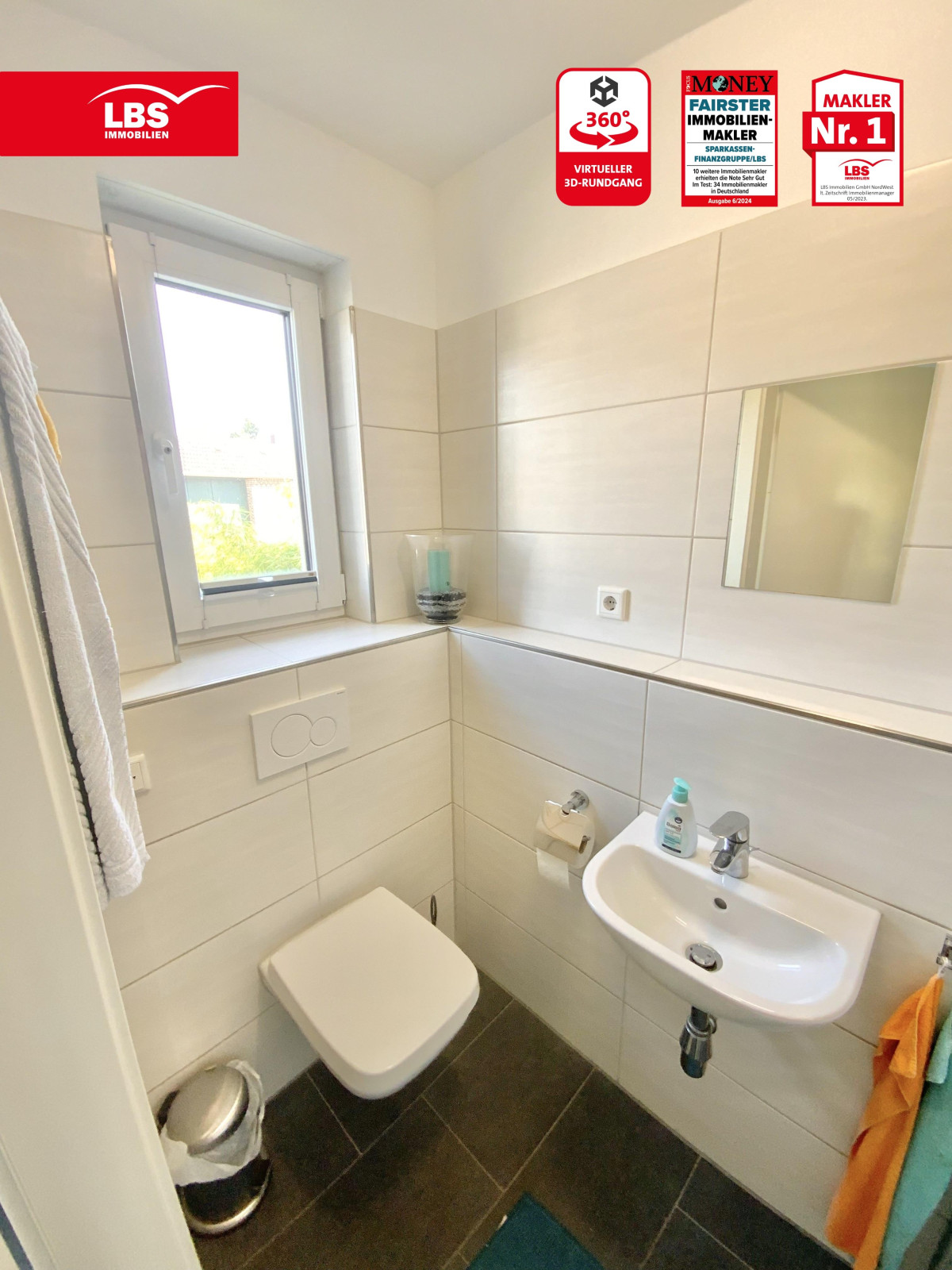 Gäste-WC mit Dusche!