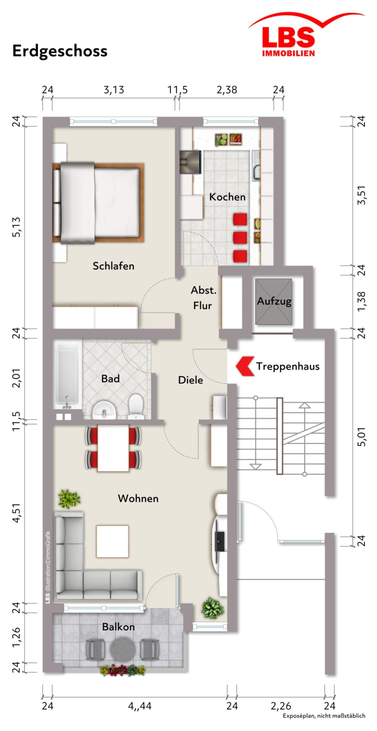 Grundriss EG (Hochparterre)