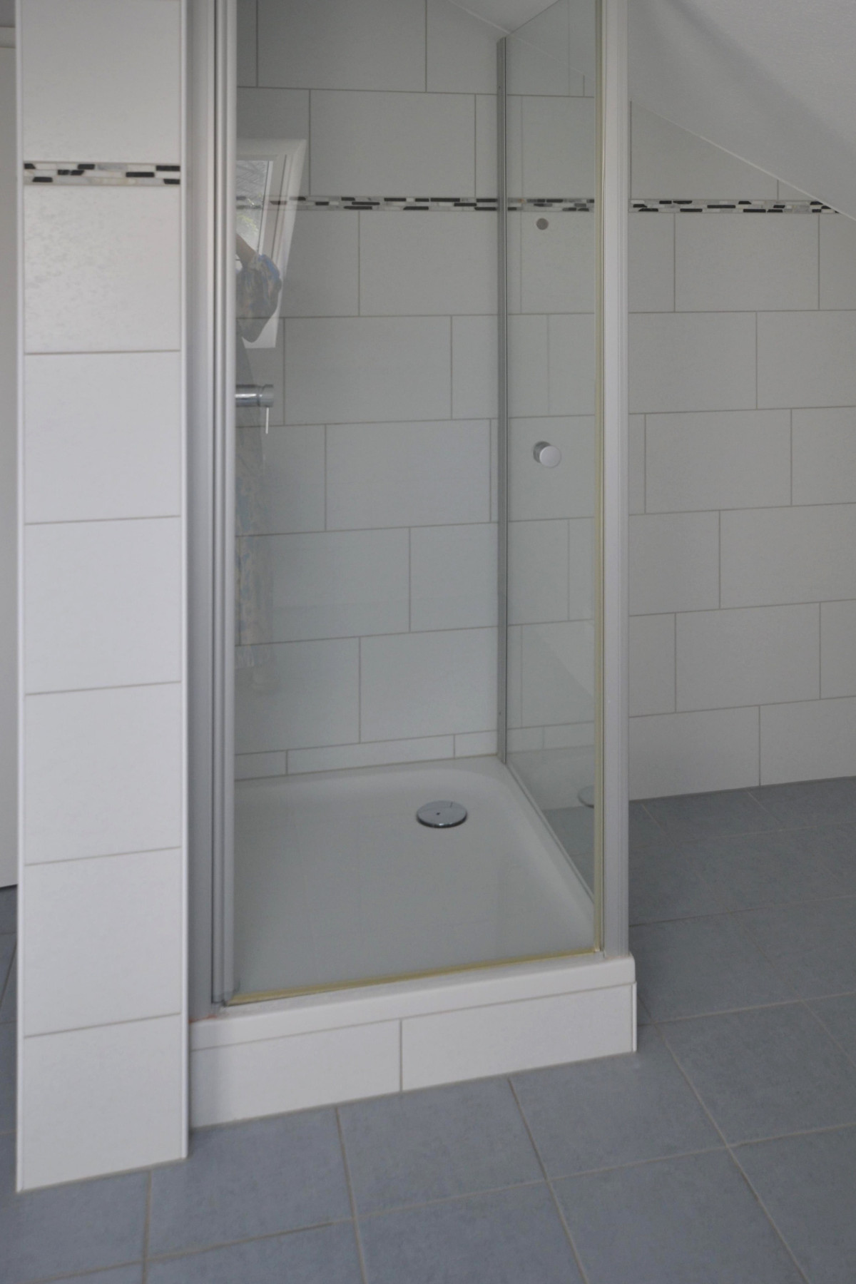 Dusche im Dachgeschoss