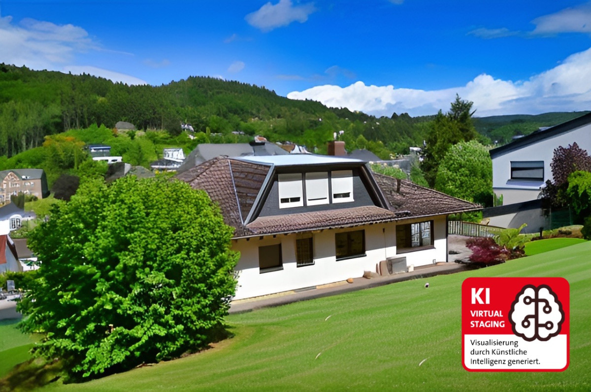 Rückansicht vom Garten aus