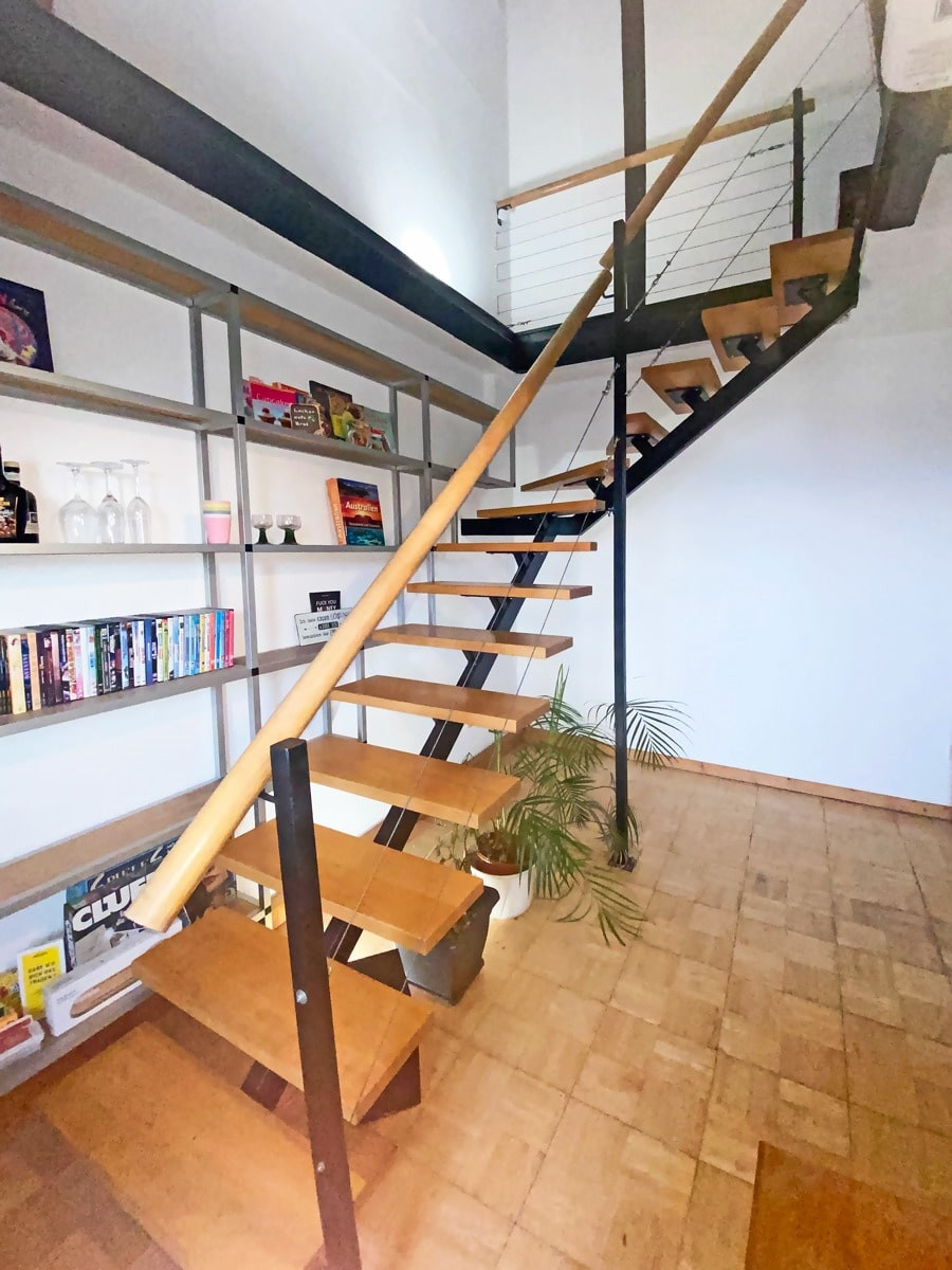 Treppe in die obere Etage