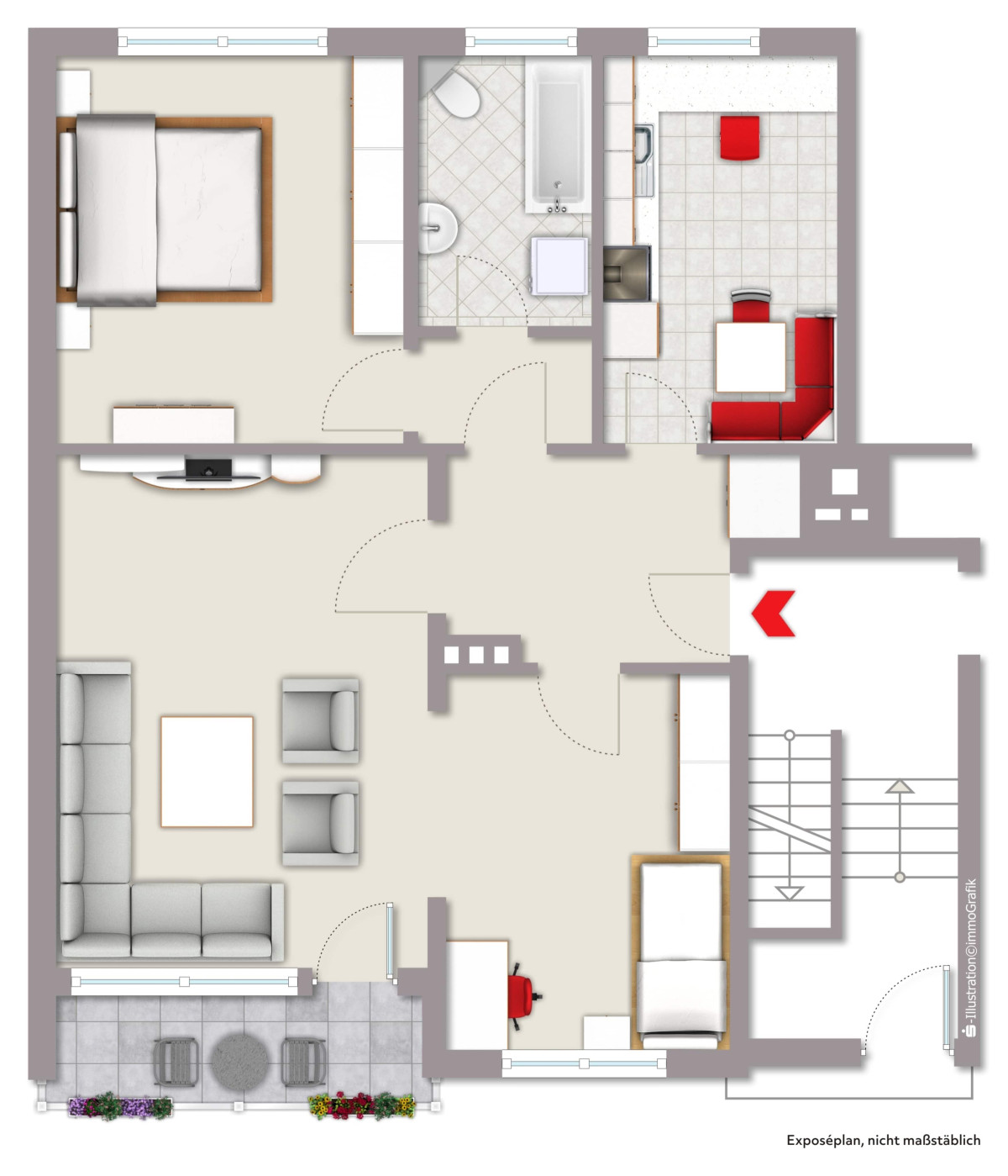 Grundriss Möbel