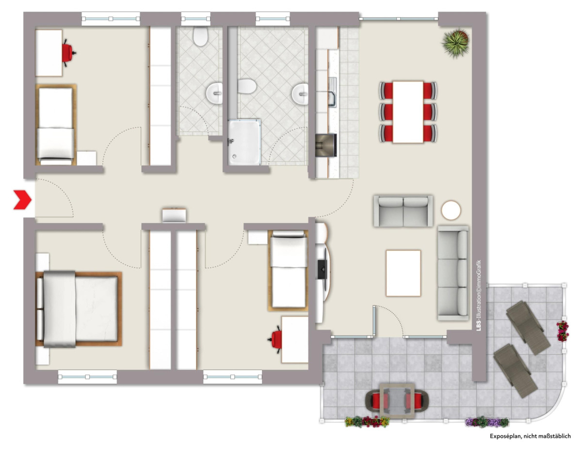 Grundriss Wohnung 2