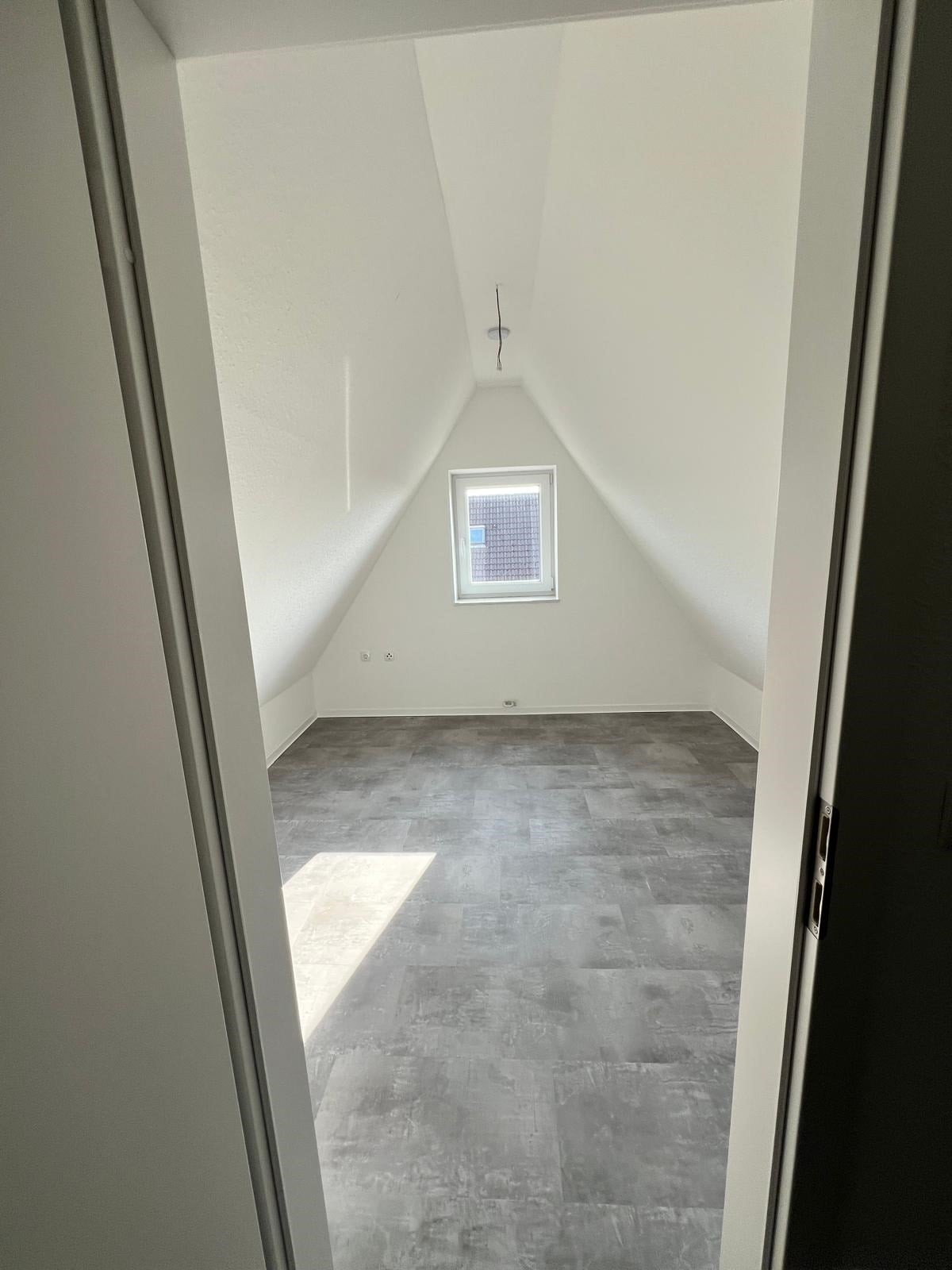 Schlafzimmer im Spitzboden (Musterwohnung)